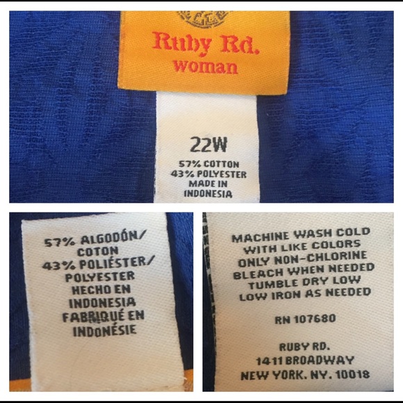 Ruby Rd. Royal Blue Textured Jacket - Picture 3 of 6